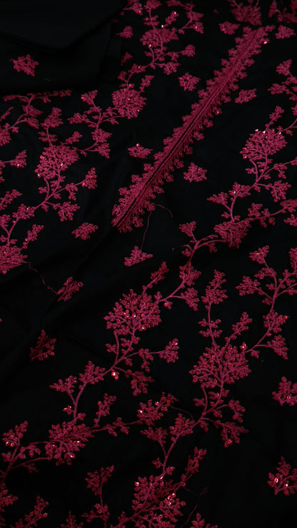 2pc  bisma black pink lawn