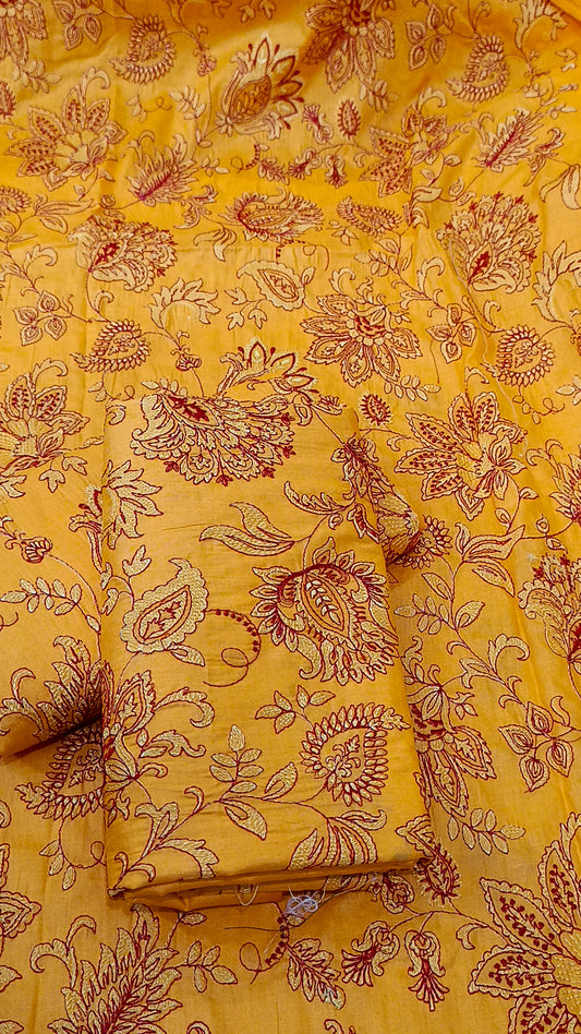 2pc Zarnab orange lawn