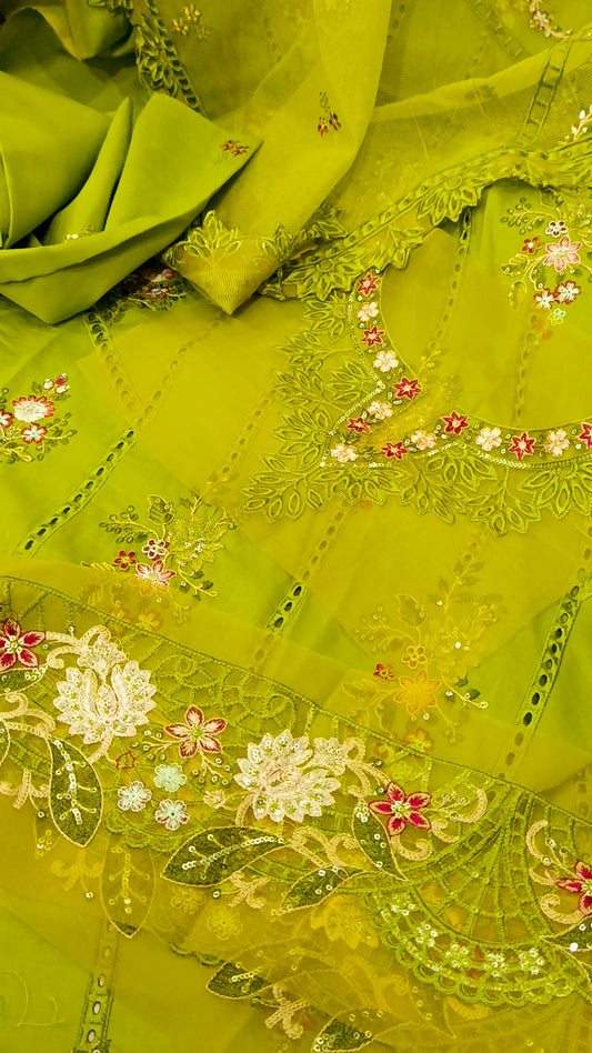 3pc lawn Dhani eman