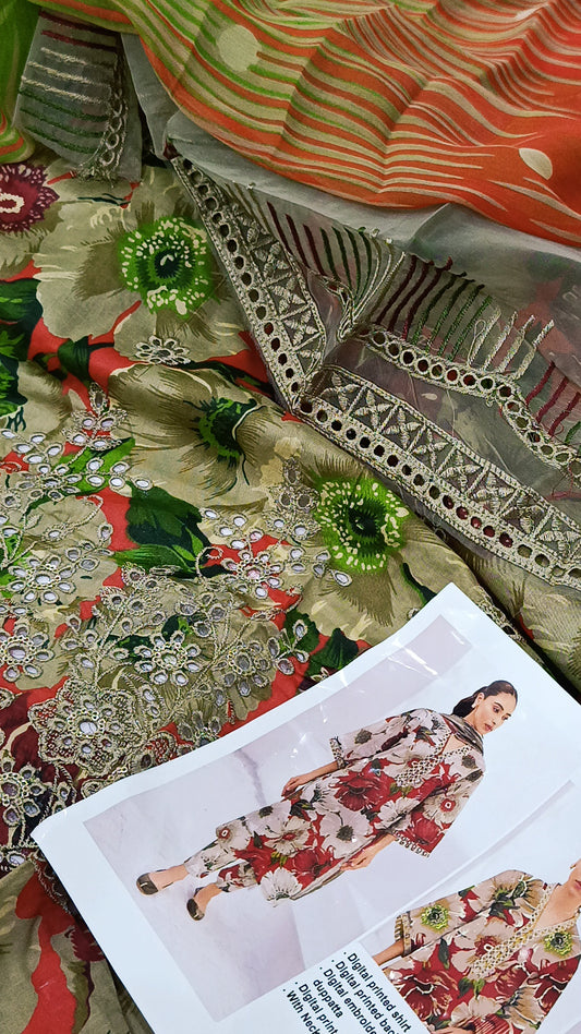 3pc baroque 5 million red lawn