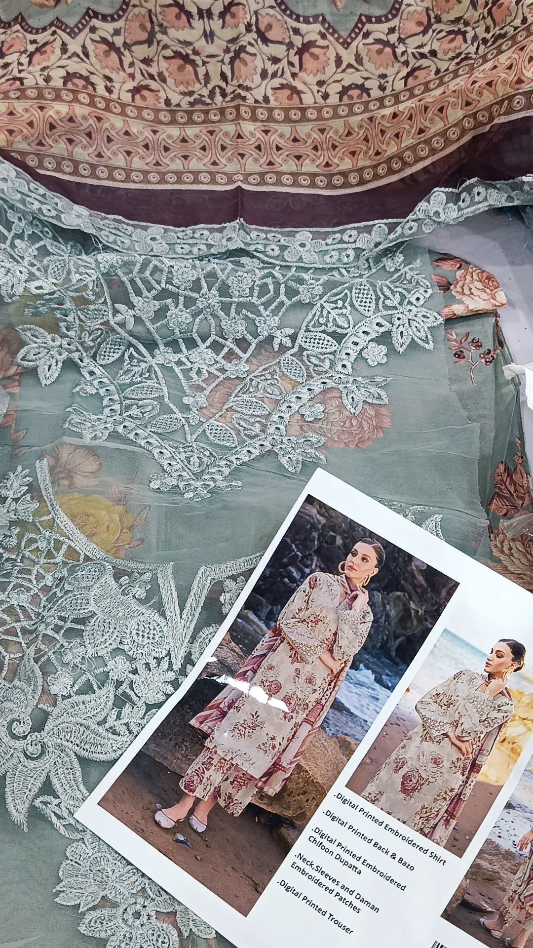 3pc Baroque jafari lawn