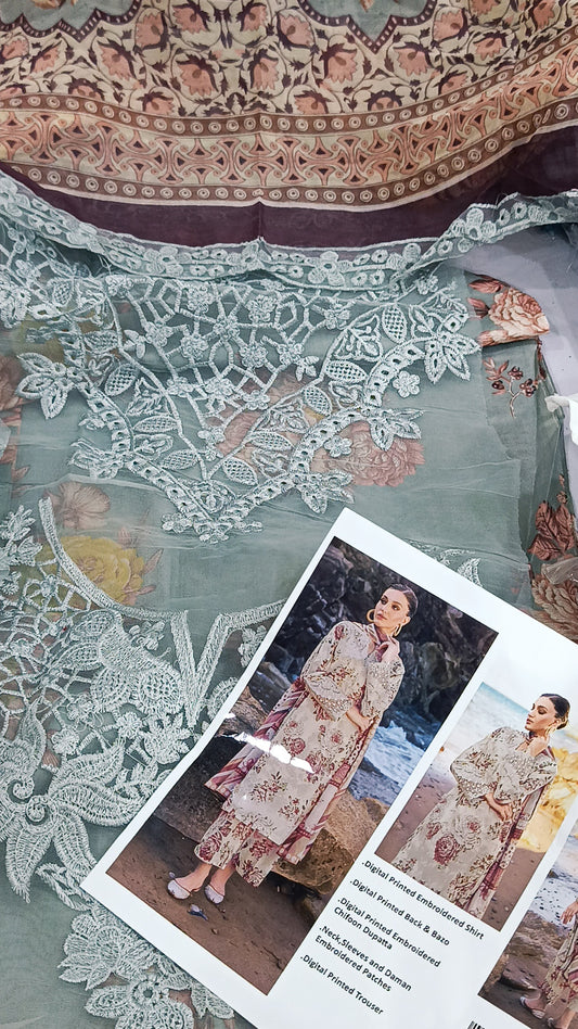 3pc Baroque jafari lawn
