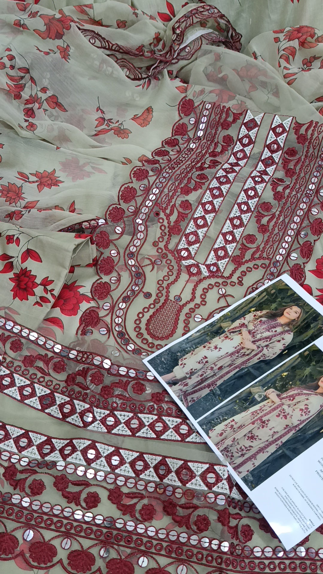 3pc aneelas Sajal 9Mm skin red lawn