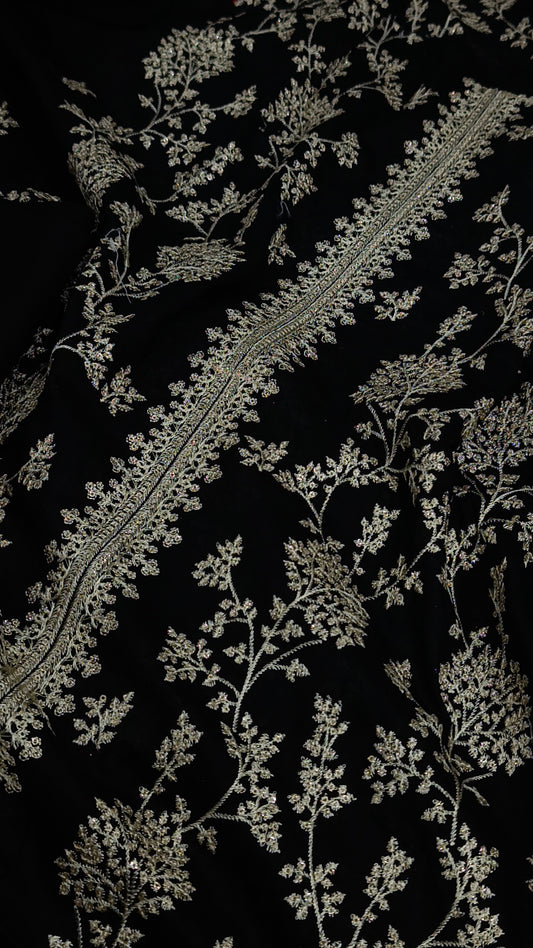 2pc shine black skin lawn