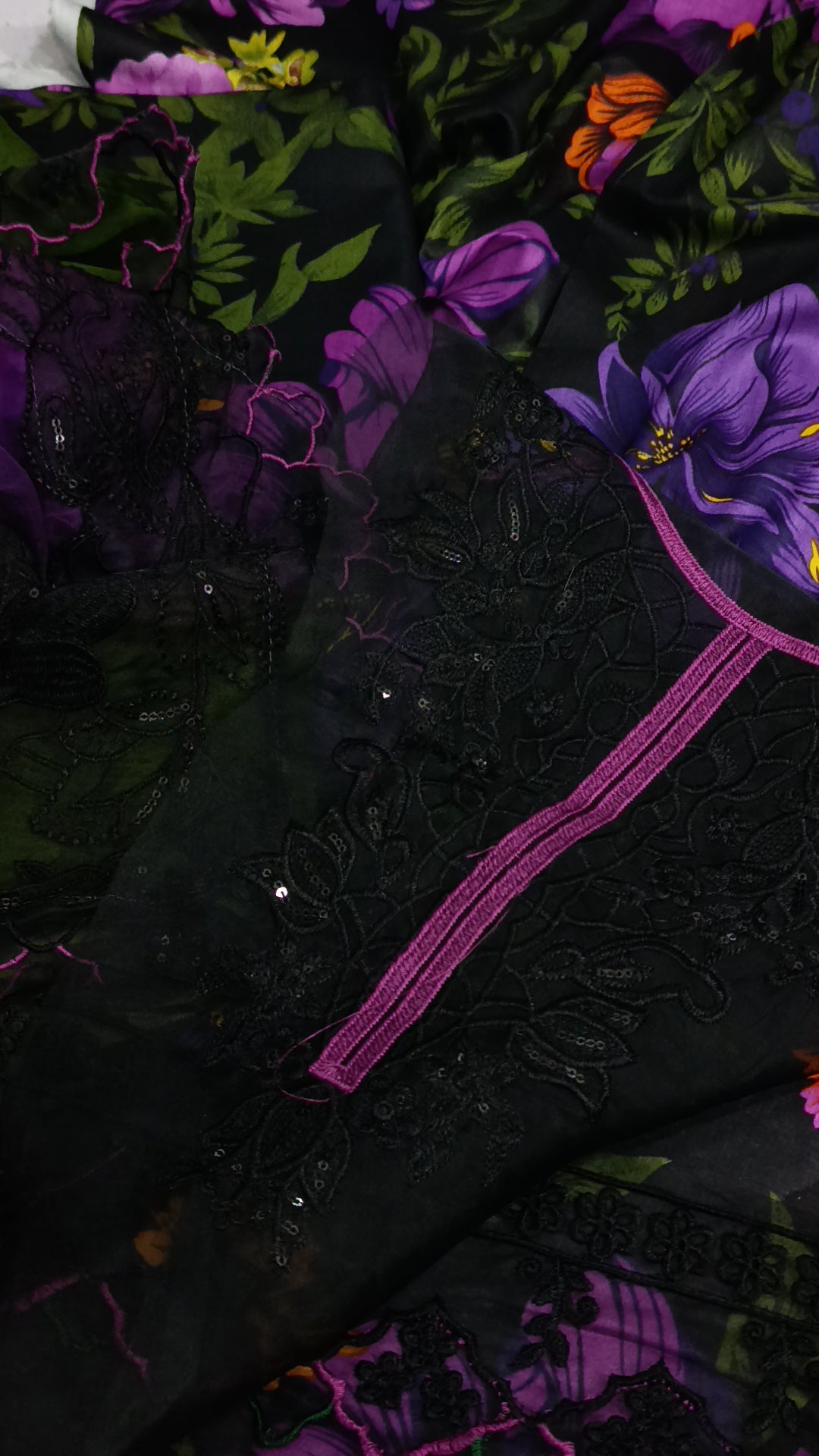 3pc iznik pallu magenta