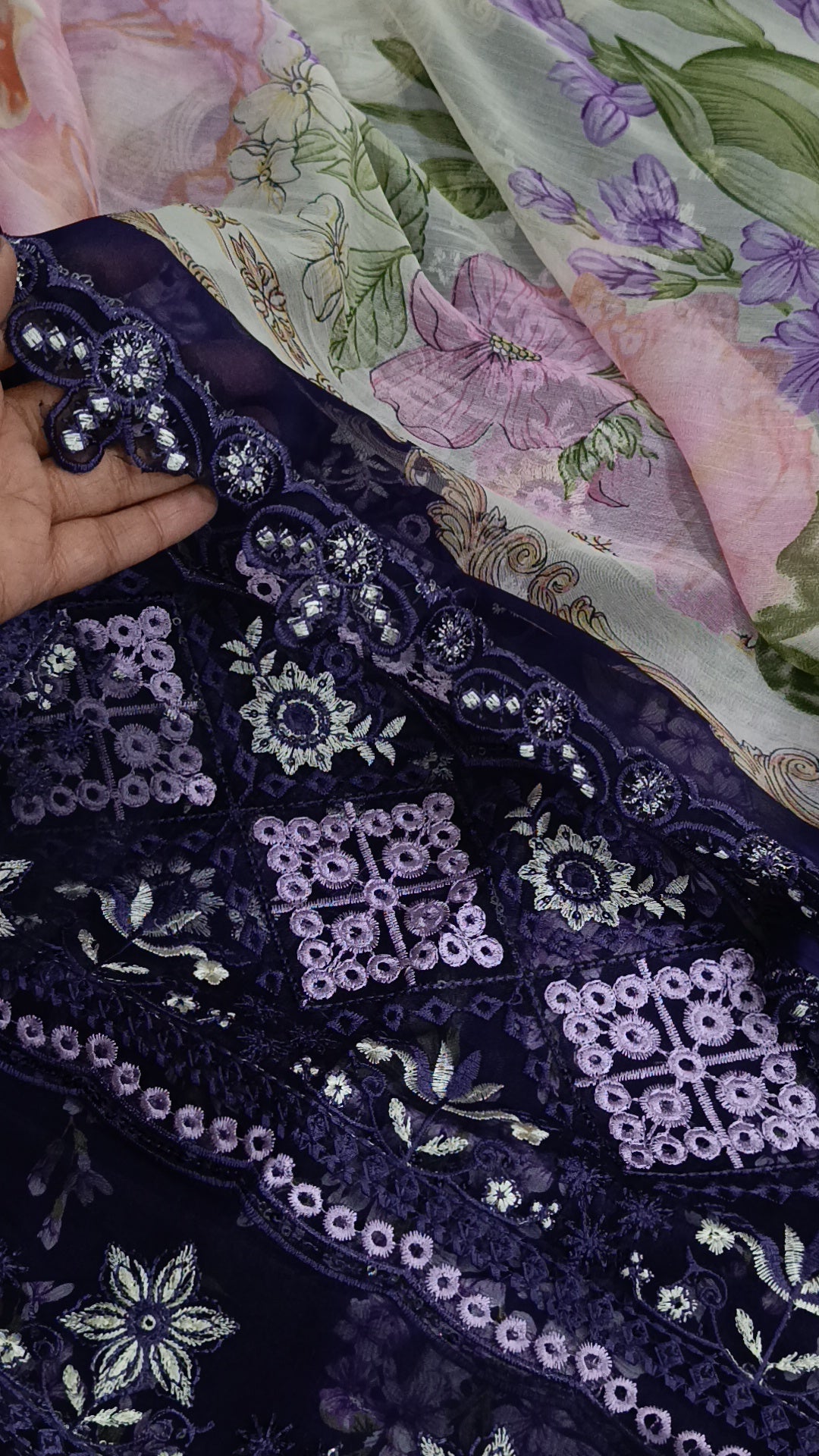 3pc purple Maria b new look lawn