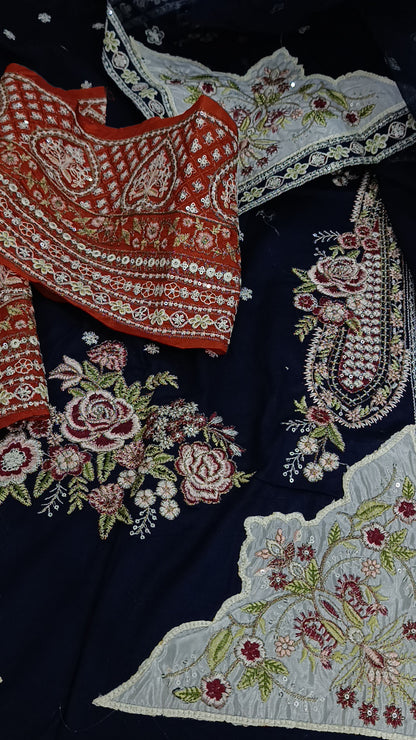 3pc kaftan Ethnic blue