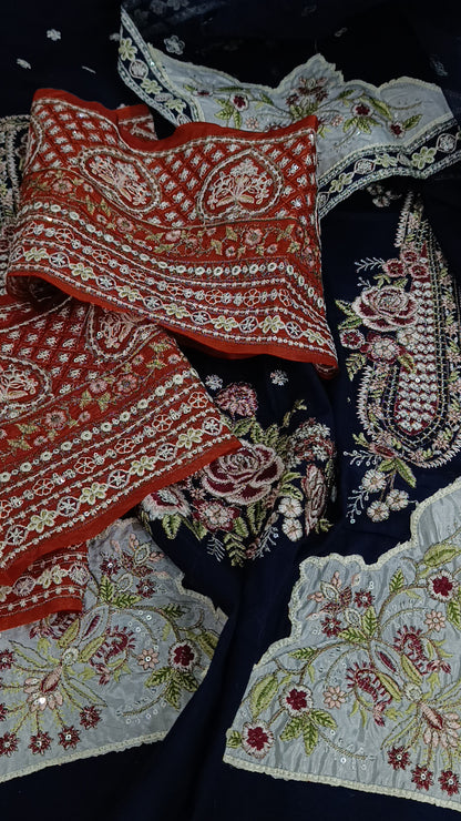 3pc kaftan Ethnic blue