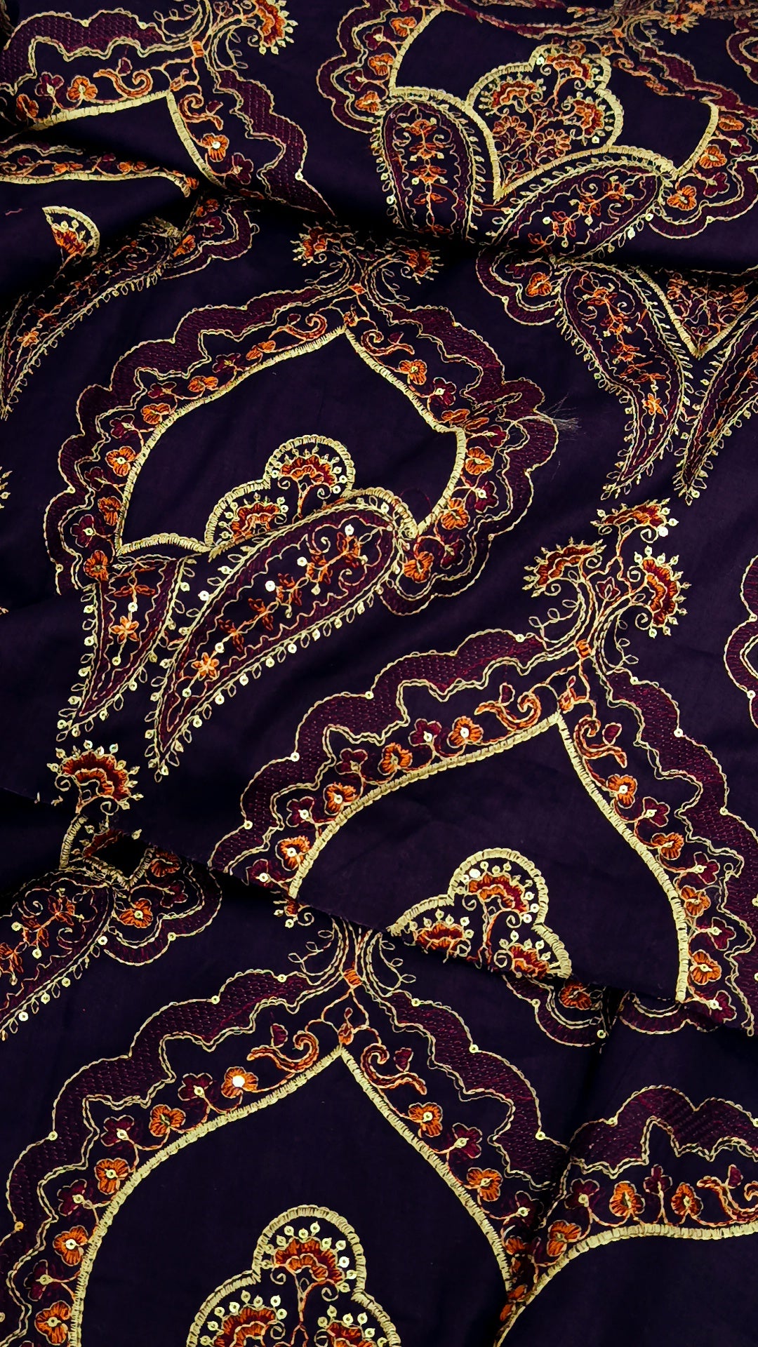 2pc jhumar purple lawn