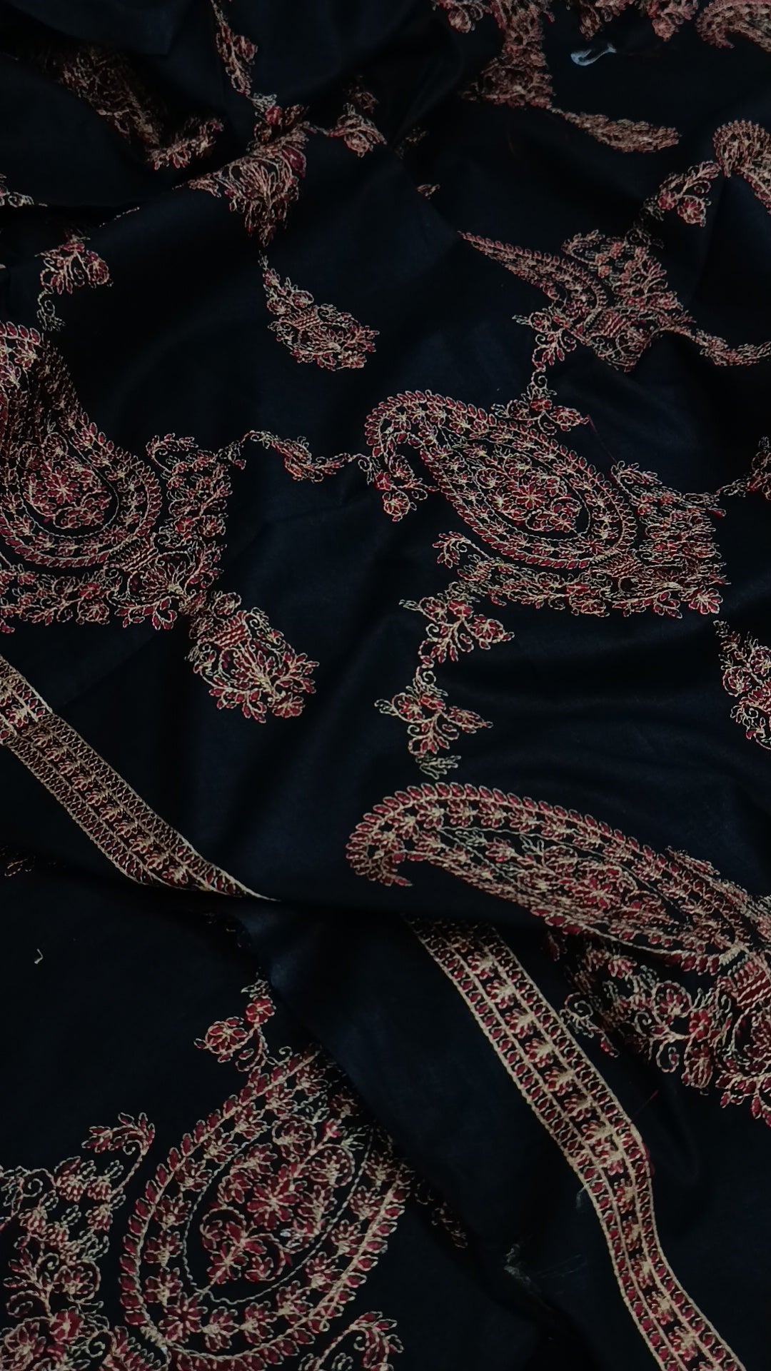 3pc Paan jaal black lawn