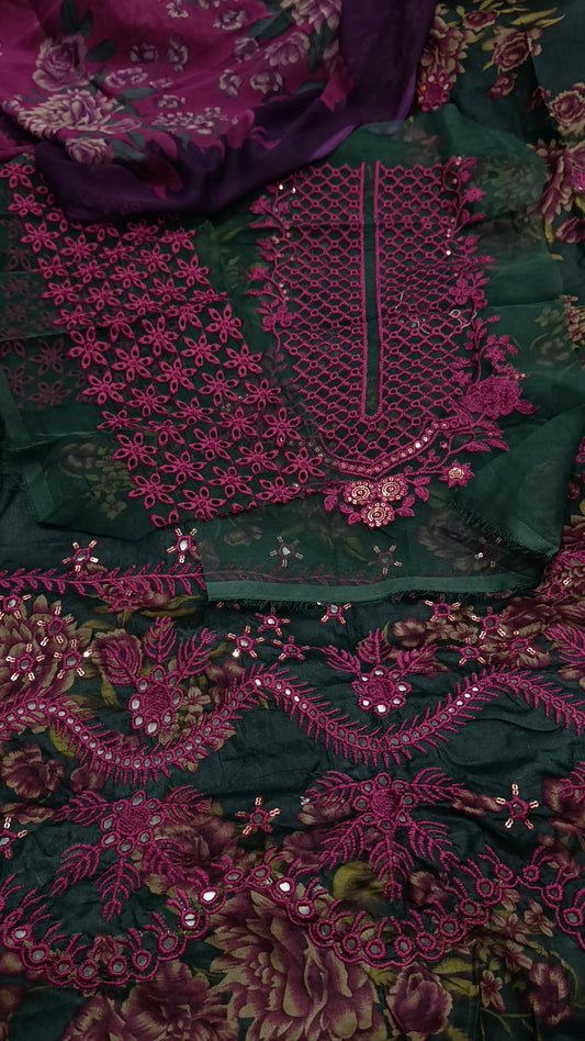 3pc iznik chunri lawn