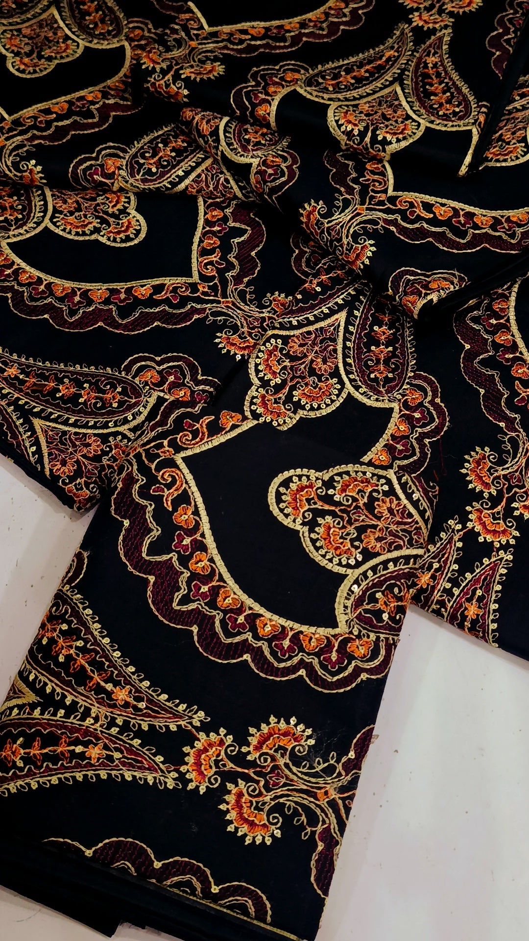 2pc Jhumar black cotton lawn