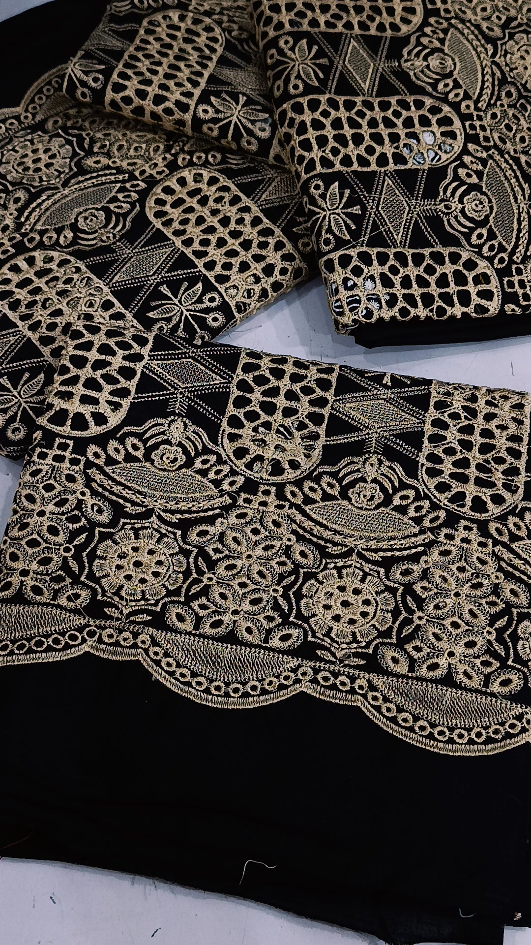 2pc Jaaali contrast skin black lawn