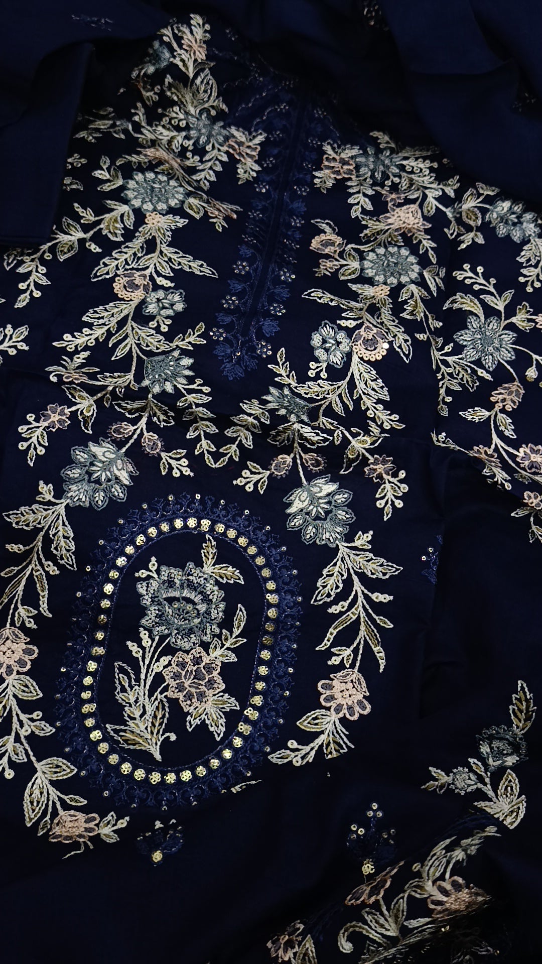 3pc Kalam blue lawn