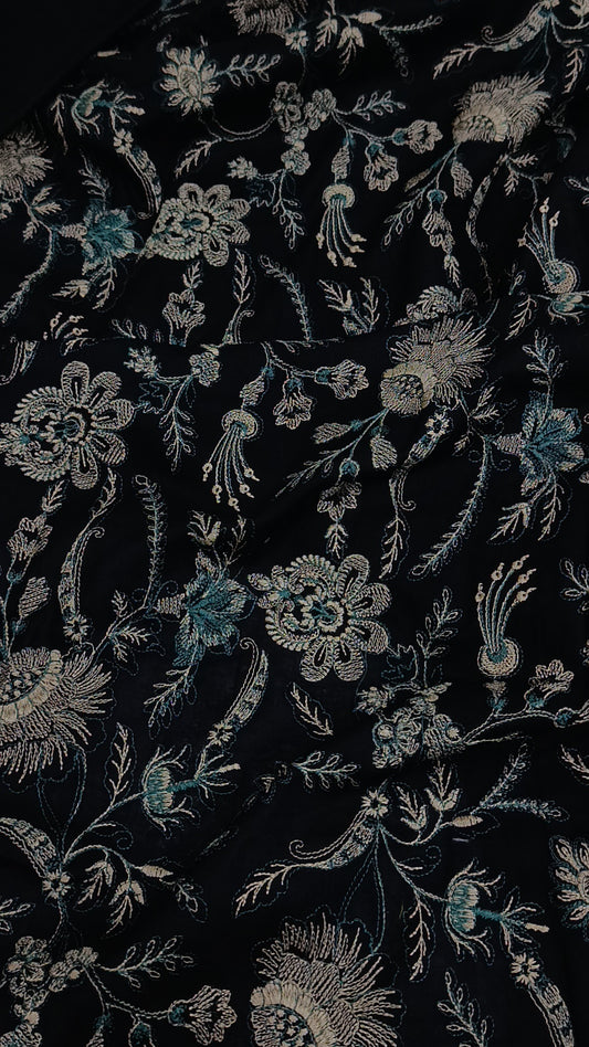 2pc phool black lawn