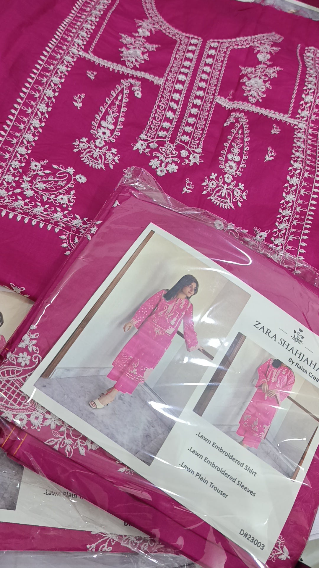 2pc zara shah Jahan pink