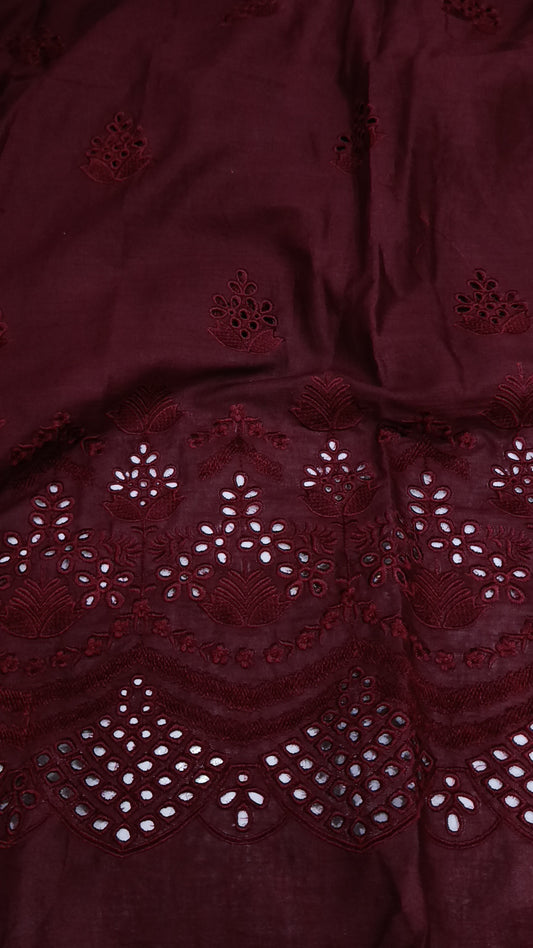 2pc anaar chicken kari maroon lawn