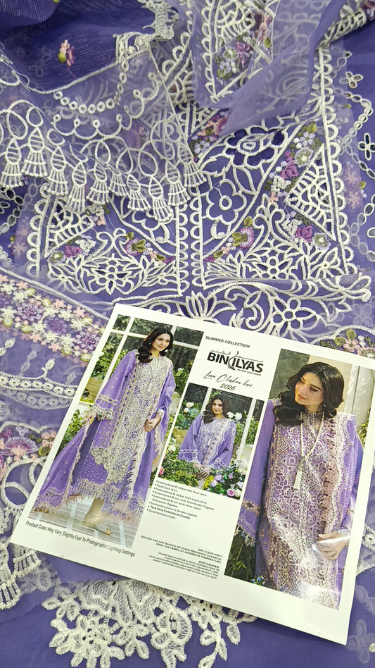 3 PC bin ilyas lilac dure lawn