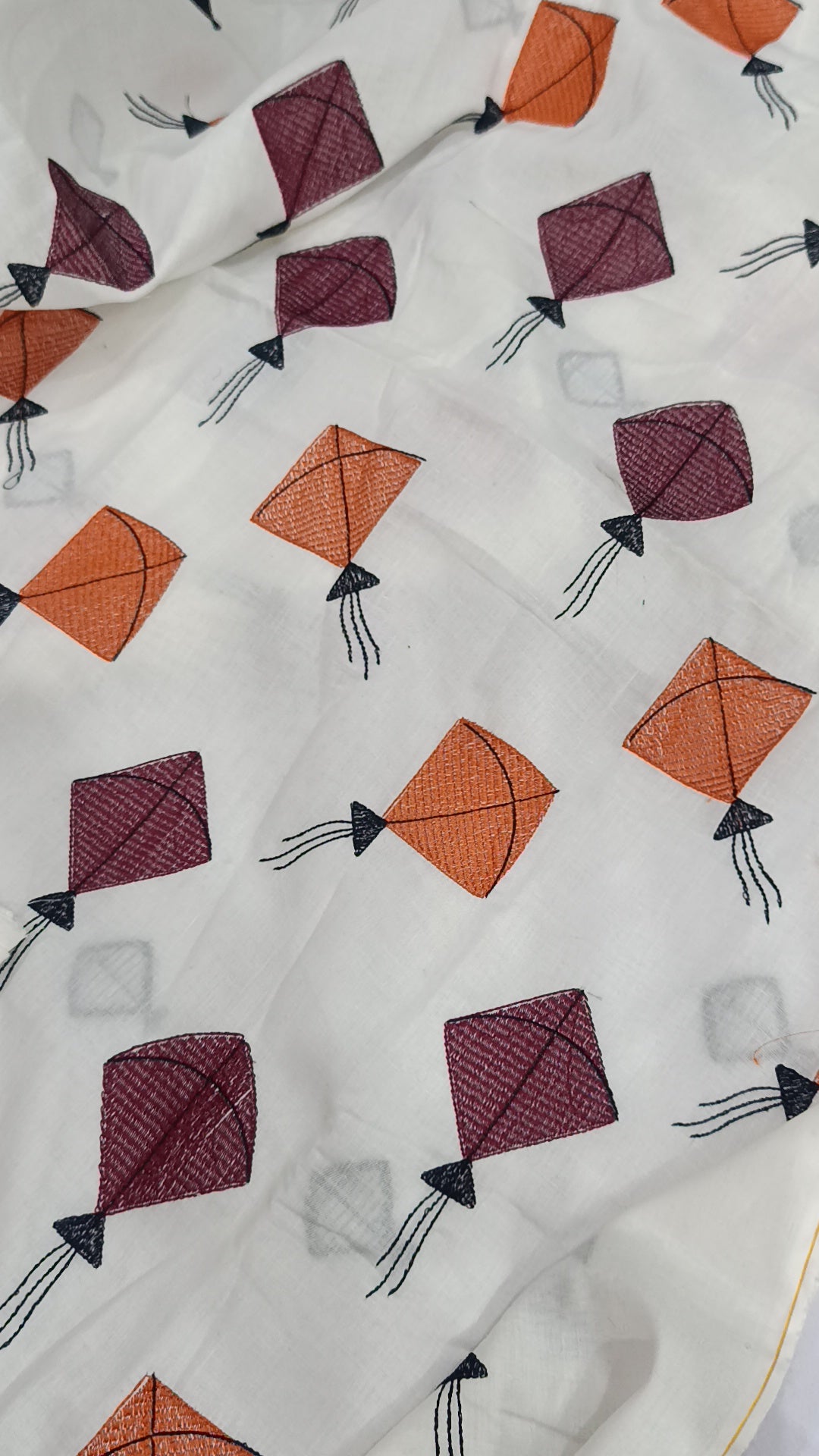 2pc kite white cotton lawn