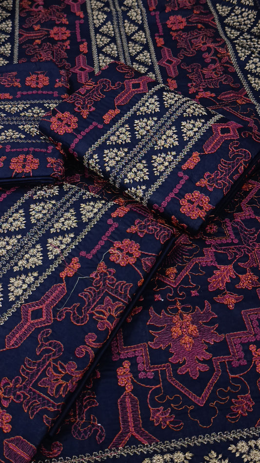2pc chakoor blue lawn