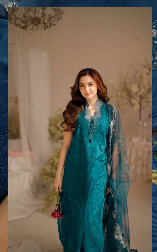 3pc Hania gulab zink lawn