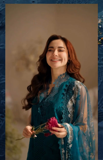 3pc Hania gulab zink lawn