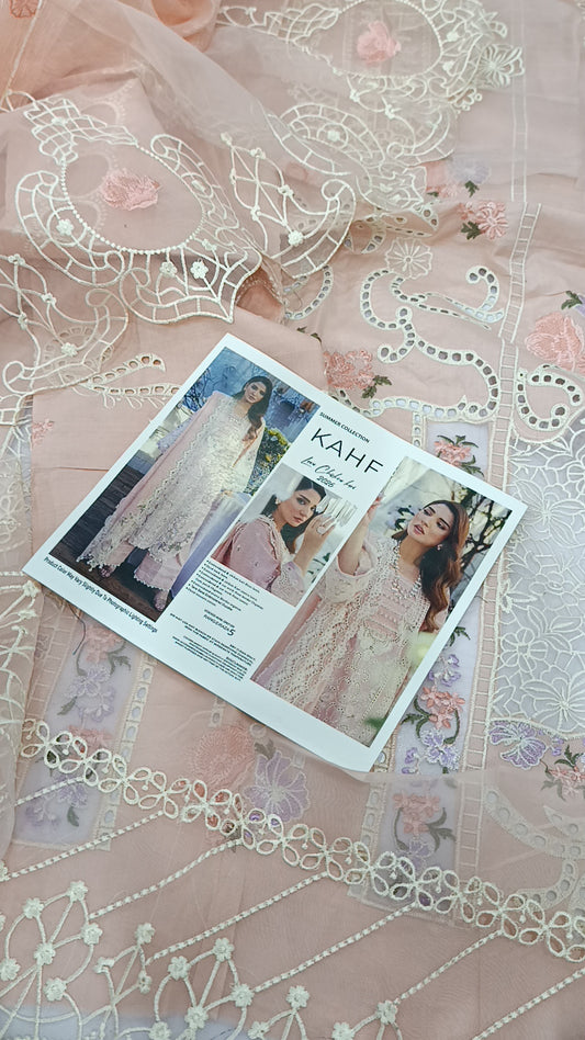 3pc Ramsha Khan light pink  lawn