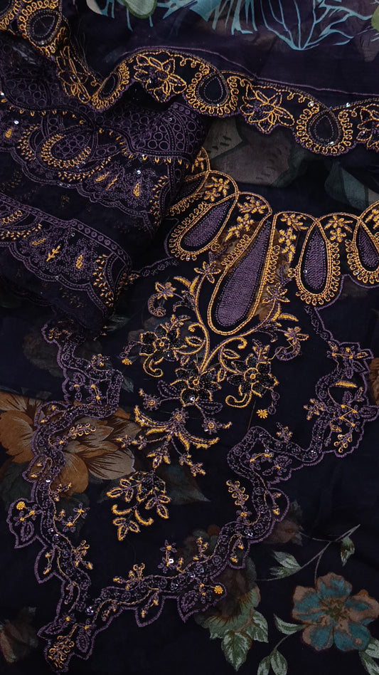 3pc anookhi lawn plum