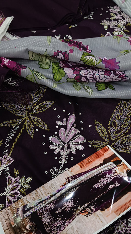 3pc plum nooah lawn