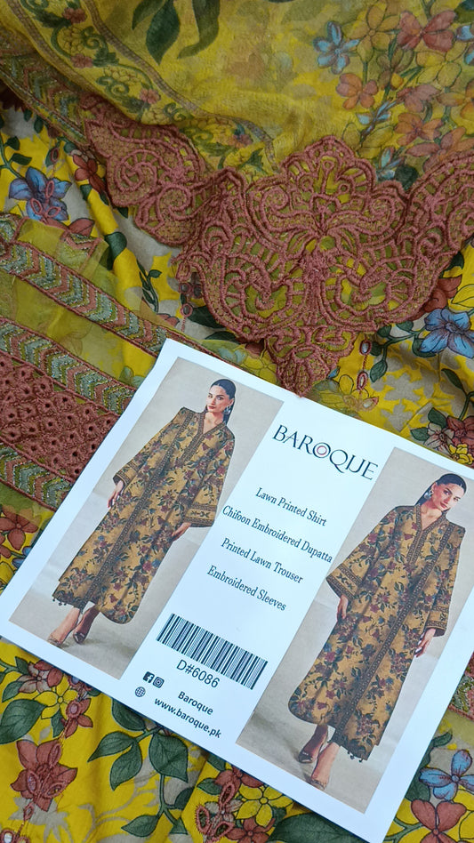 3pc baroque famous yellow lawn