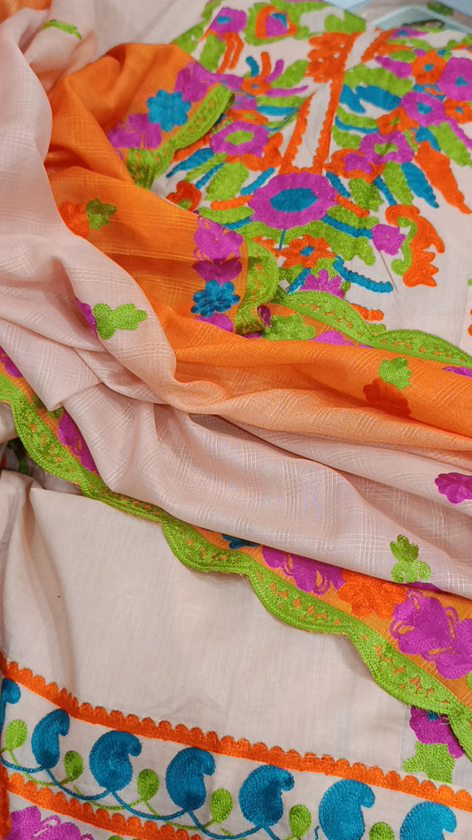 3pc tawal multi lawn peachypink