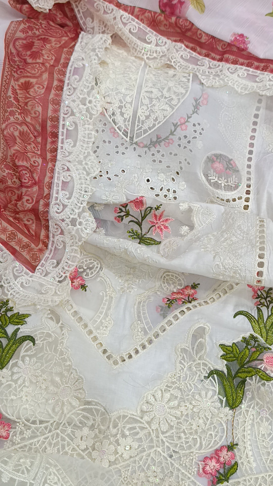 3pc kainat white lawn