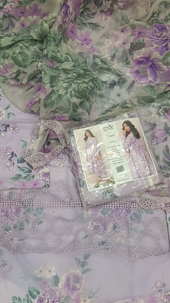 3pc iznik lilac lawn
