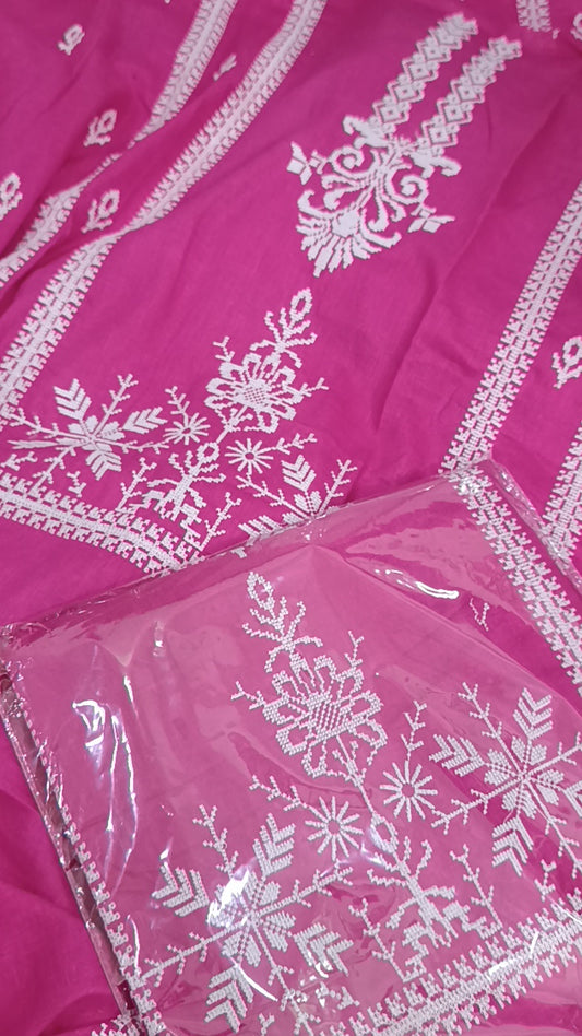 2pc Mughal shocking pink lawn