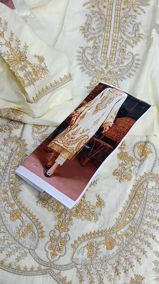2pc shandar off white lawn