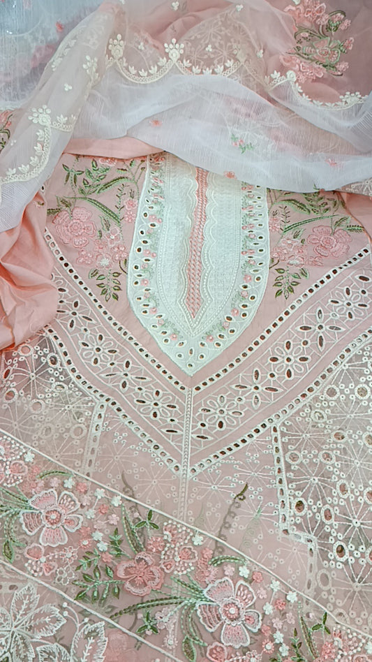 3pc double pastel lawn peach