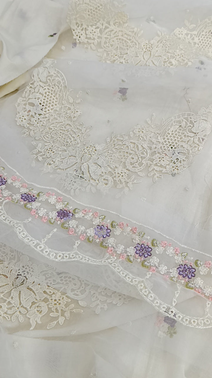 2pc Gulnaar off-white lawn