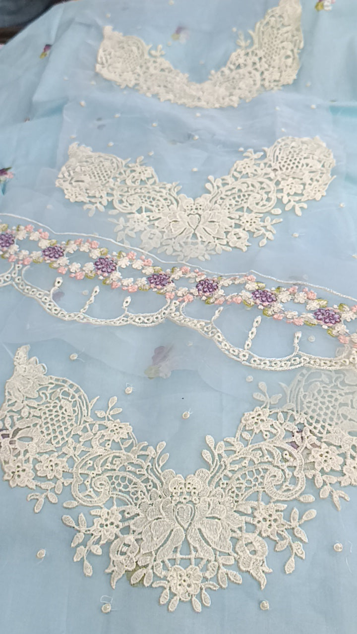 2pc Gulnaar sky blue lawn
