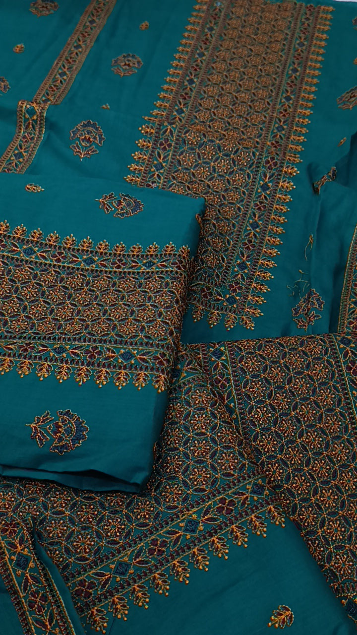 2pc Fazeel cotton lawn sea green