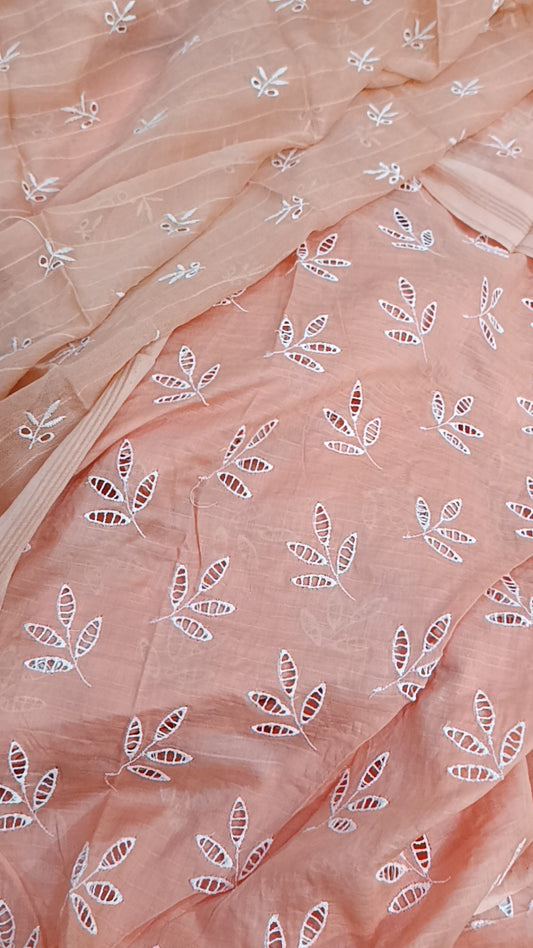 3pc Fiza chicken kari peach lawn