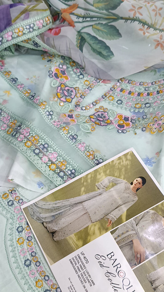 3pc baroque paneer lawn