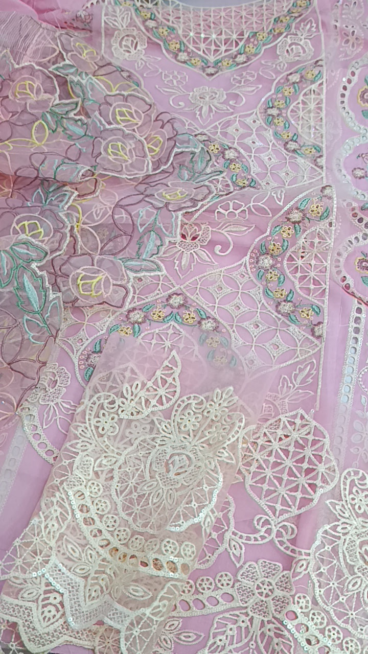 3pc Edwina baby pink lawn