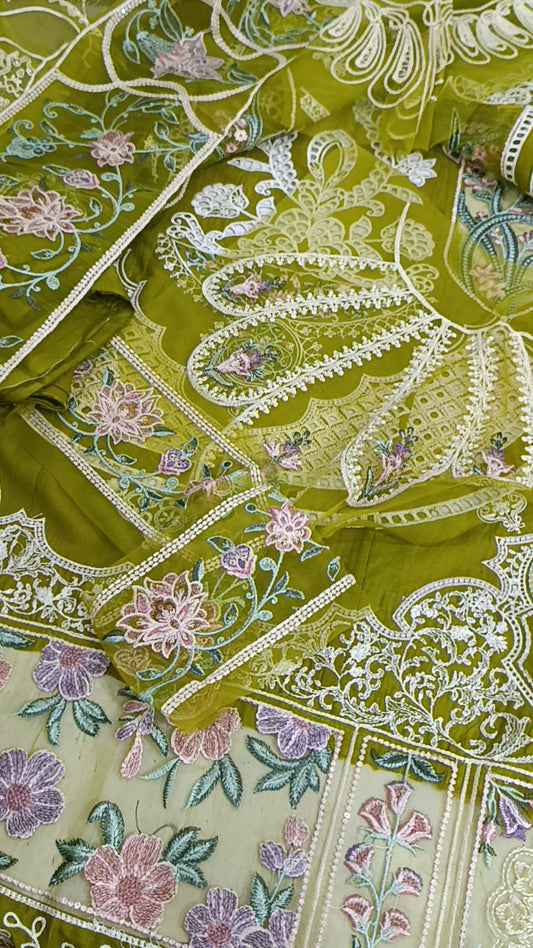 3pc Parishy double gala Dhani lawn