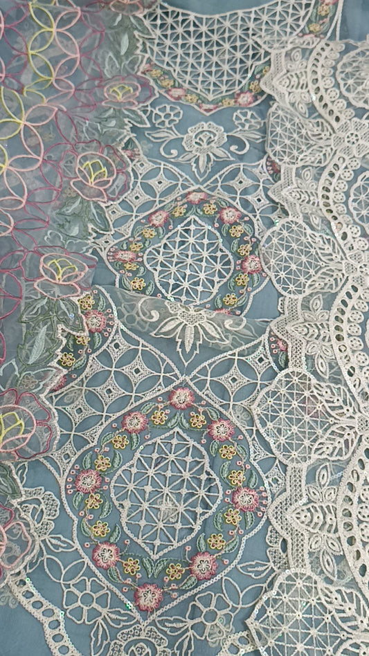 3pc Edwina ice blue lawn