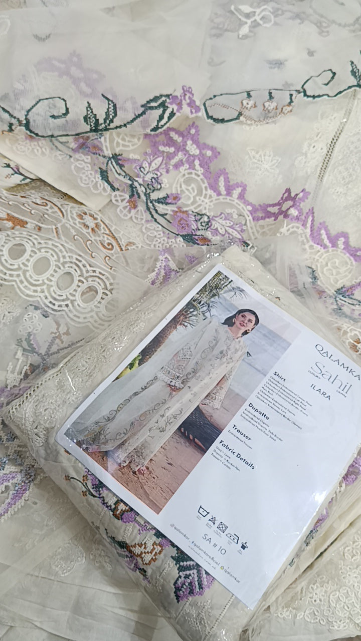 3pc Qalamkar Roshni lawn