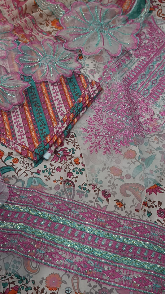 3pc bunch pink limelight lawn