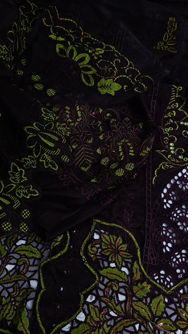 3pc mehraban purple green lawn
