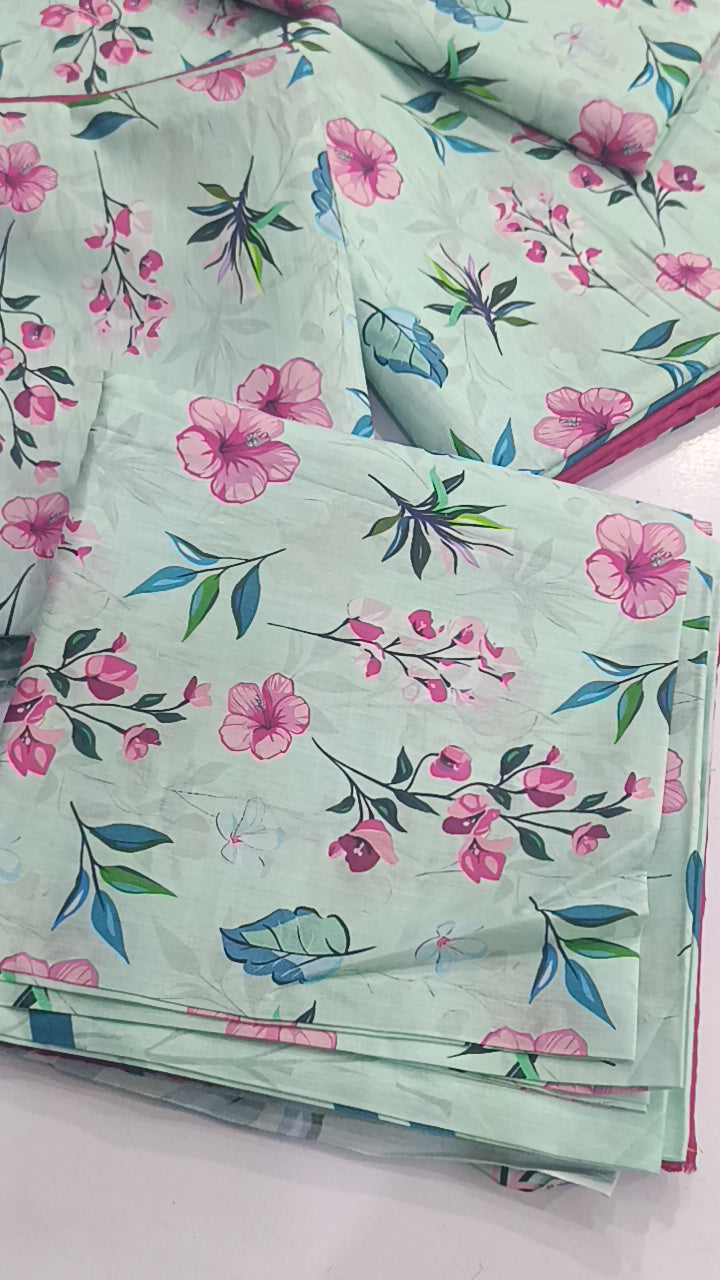 3pc Alkaram pink sky lawn