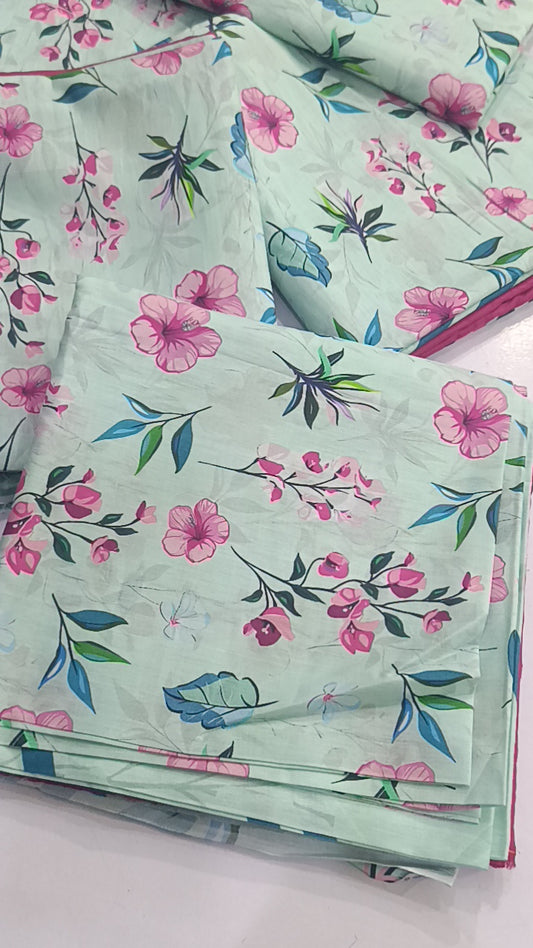 3pc Alkaram pink sky lawn