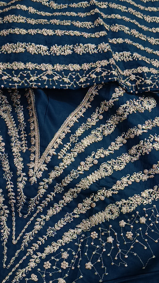 2pc Jazmin V neck lawn zink